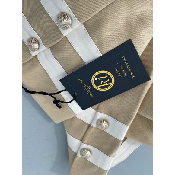 Kathy Ireland Fashion 360 Royal Diana Faux Ever Leather Trim Peacoat Size 1X NEW - Picture 9 of 9